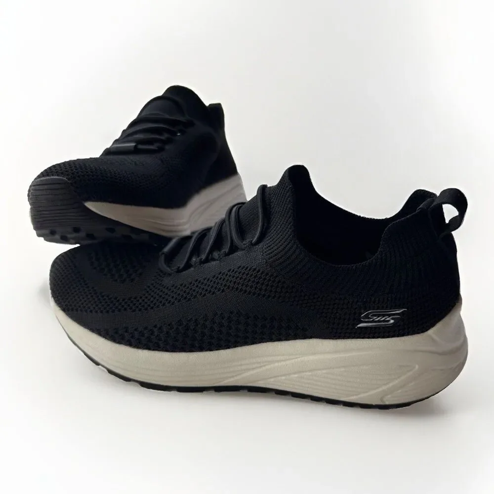 Skechers BOBS Sport Sparrow 2.0 Womens Size 8 Black Sneakers Slip On Shoes NWOB